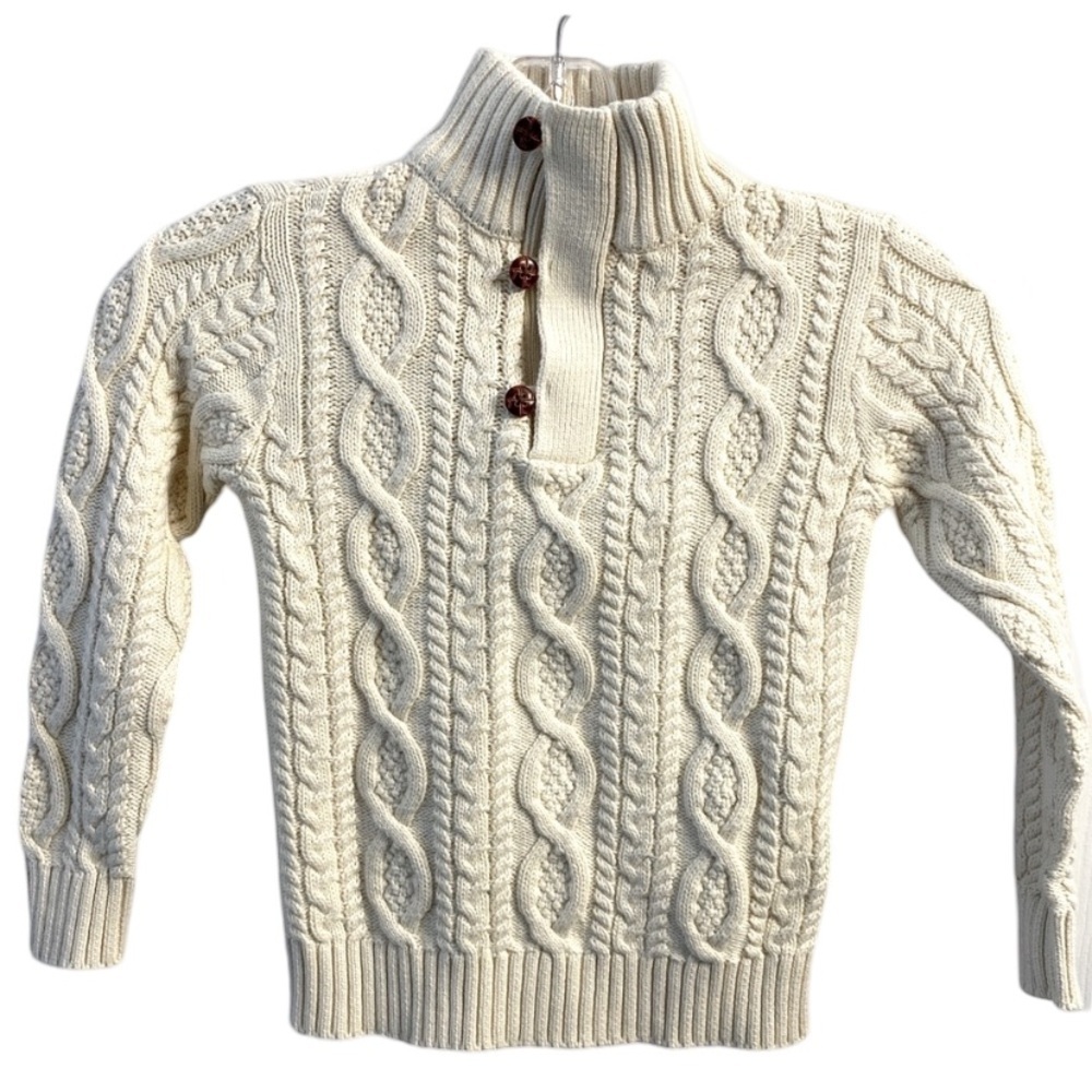 Hope & Henry certified organic sweater cream/ivory Size XS kids fall/winter nwt